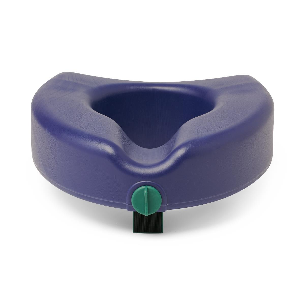 Medline Heavy Duty Raised Toilet Seat, top-down view of seat opening.