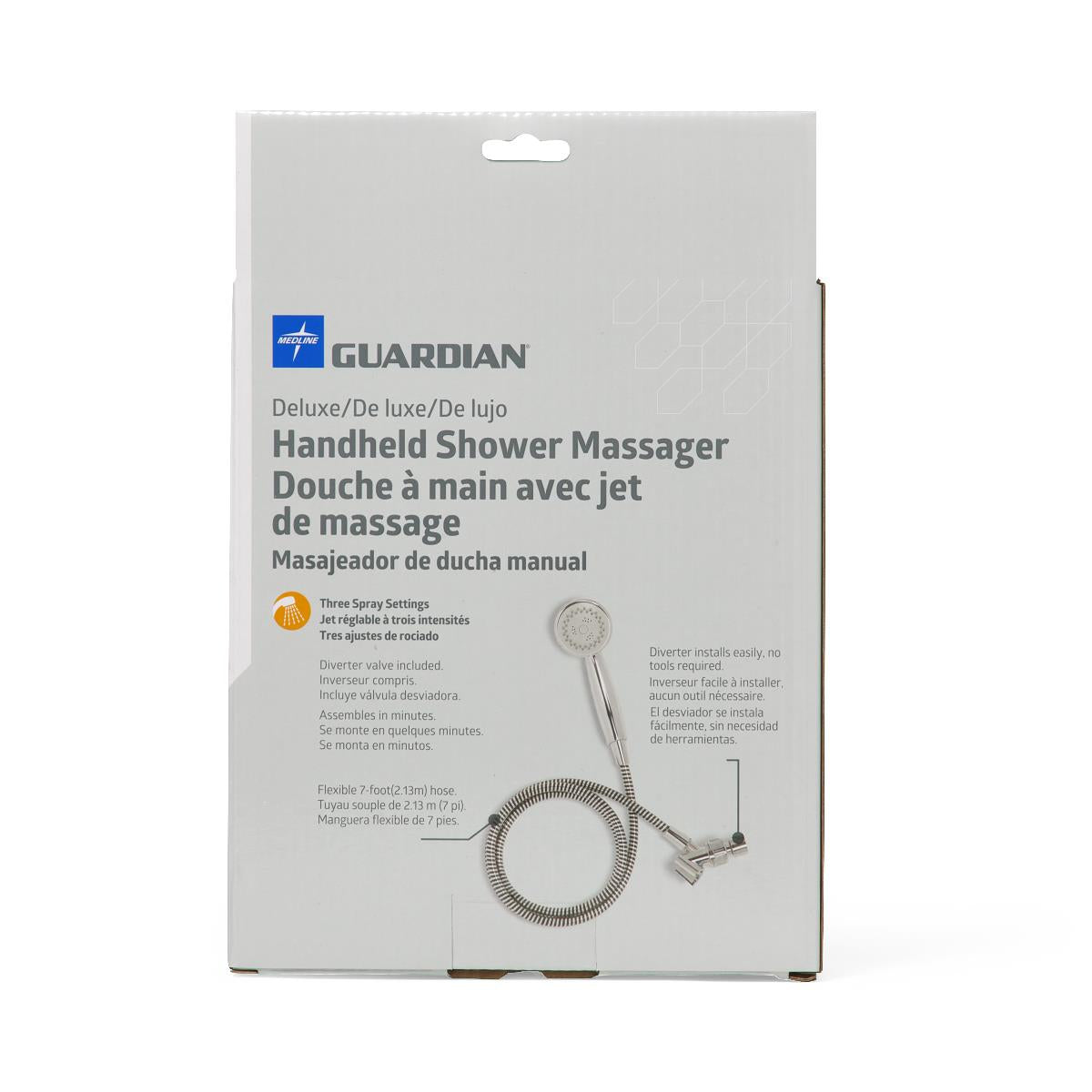 Deluxe Handheld Showerhead With 3 Massage Functions