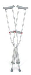 Medline Aluminum Crutches with Red Dot Hand Grip - BeHope