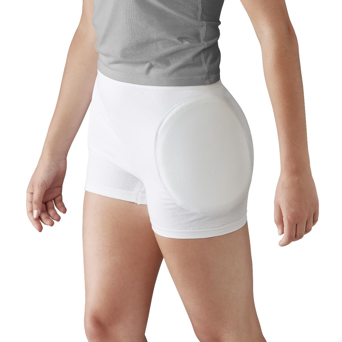 Medline Premium Hip Protector Underpants with Pads, side view showing pad placement.