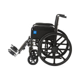 Medline Guardian K1 Wheelchair, close-up of adjustable footrest.