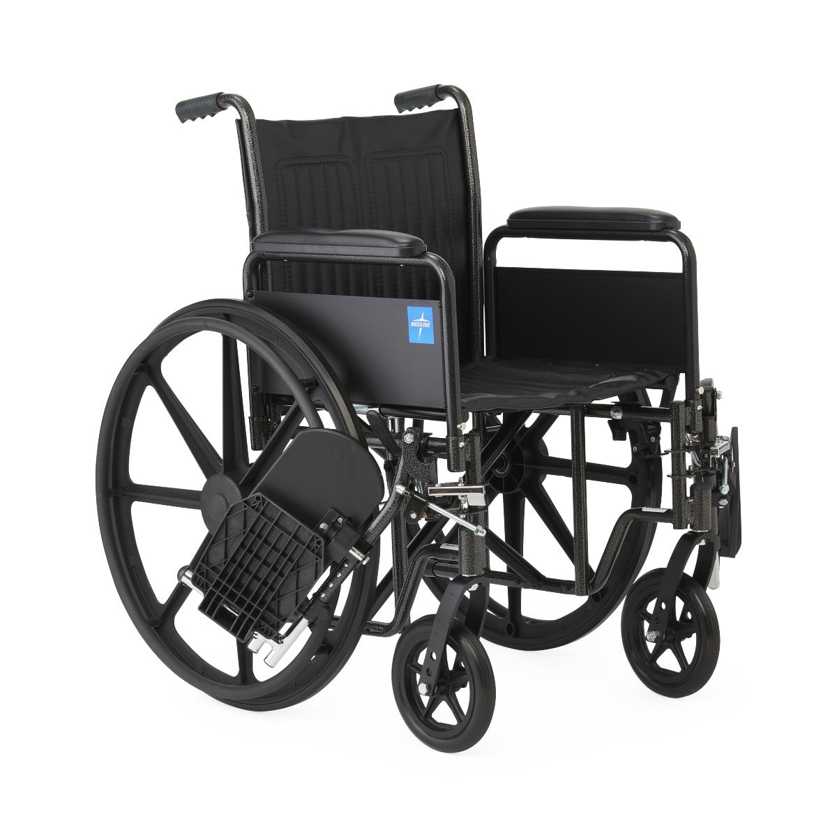 Medline Guardian K1 Wheelchair, detailed view of seat and armrest.