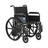 Medline Guardian K1 Wheelchair, detailed view of seat and armrest.