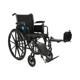 K3 Guardian Wheelchair with Nylon Upholstery, rear view, highlighting handles and back.