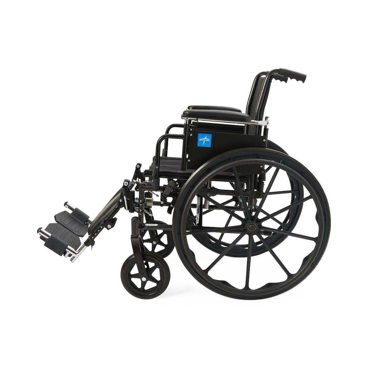 K3 Guardian Wheelchair with Nylon Upholstery, folded for transport or storage.