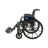 K3 Guardian Wheelchair with Nylon Upholstery, folded for transport or storage.