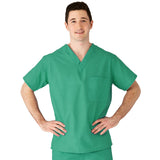 AngelStat Unisex Reversible  Scrub Tops with Angelica CC - Jade (Style 610)
