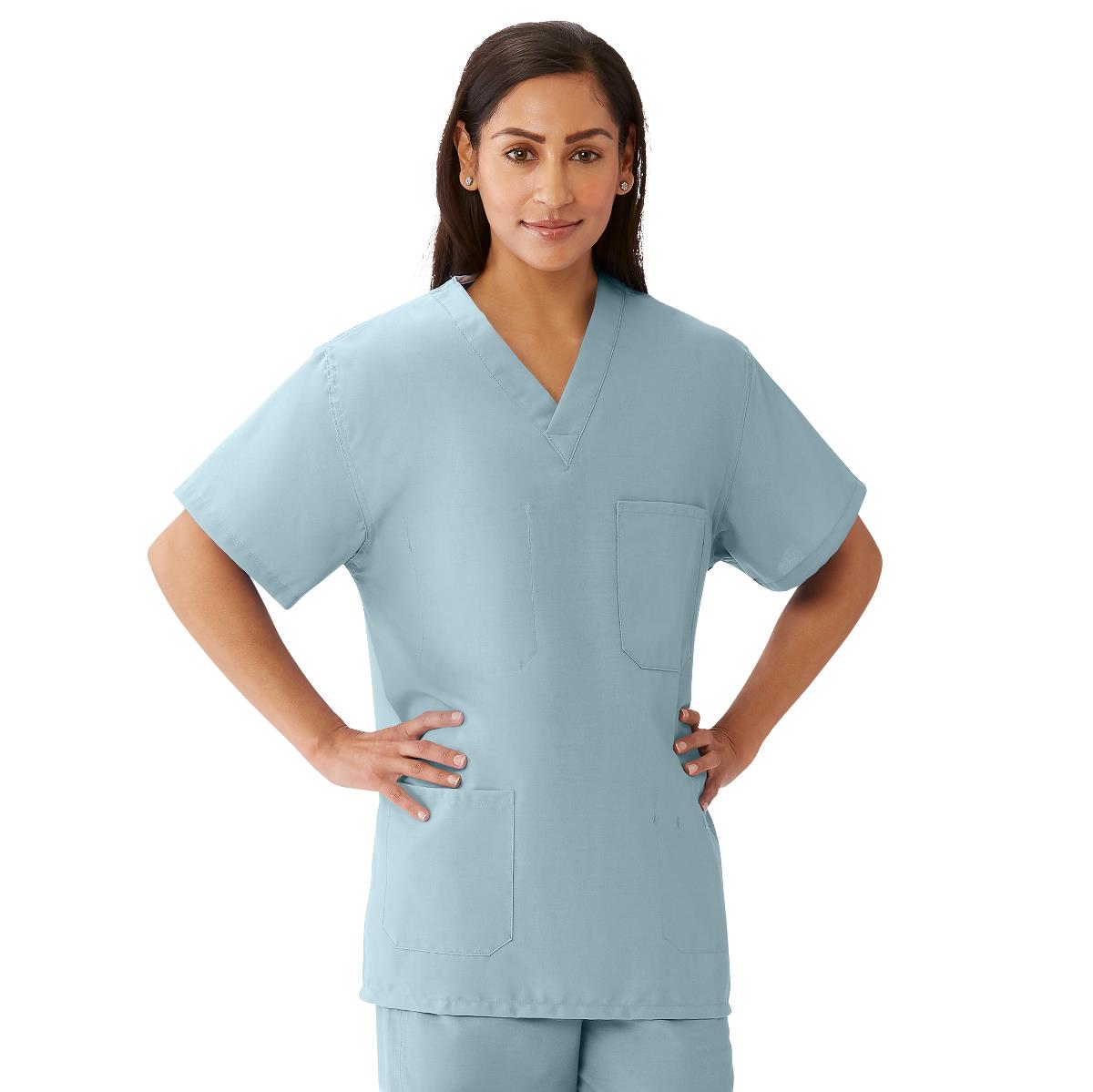AngelStat Unisex Reversible Scrub Tops with Medline Color Coding (Style 630)