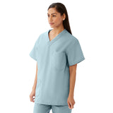 AngelStat Unisex Reversible V-Neck Scrub Tops with 4 Pockets