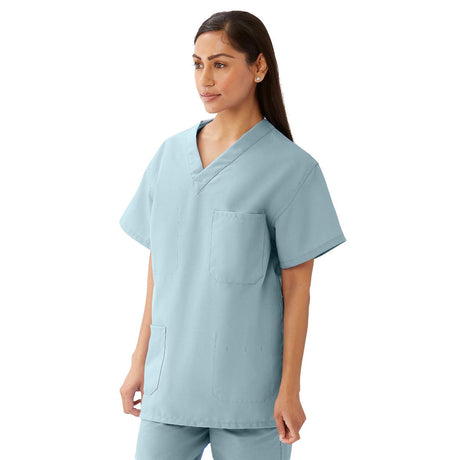 AngelStat Unisex Reversible V-Neck Scrub Tops with 4 Pockets