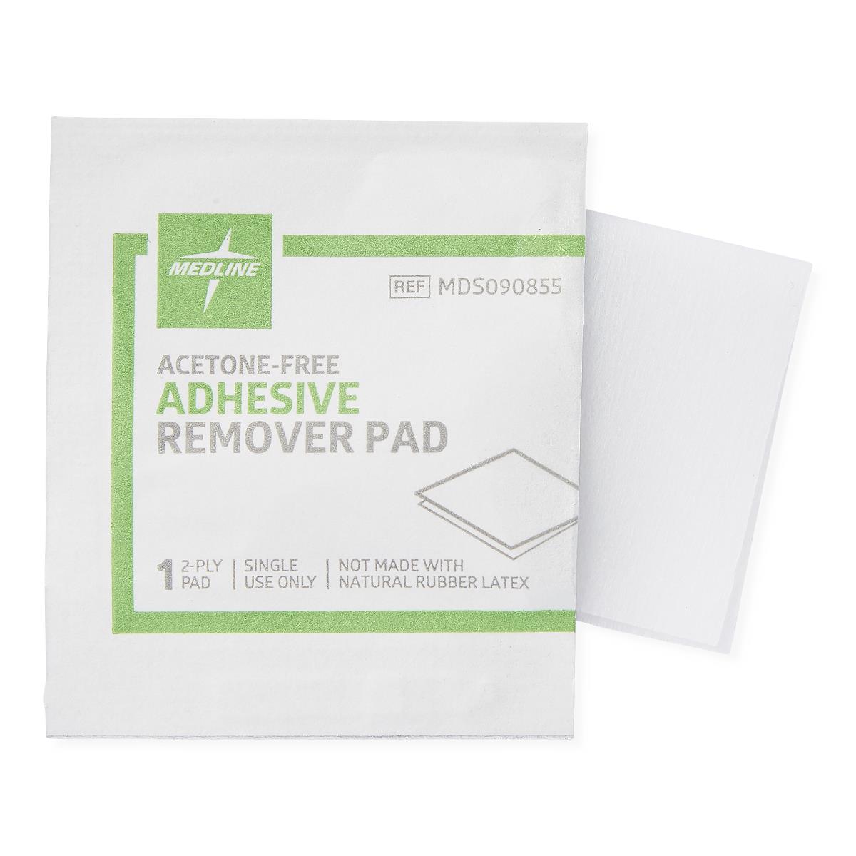 Medline Acetone-free Medical Adhesive Remover Pad, box of pads.