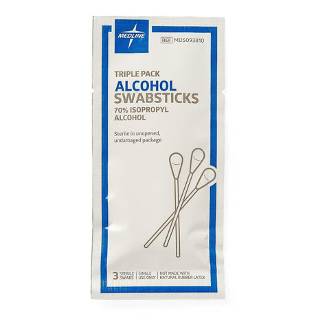 Medline Sterile Triple-Pack Alcohol Swabsticks