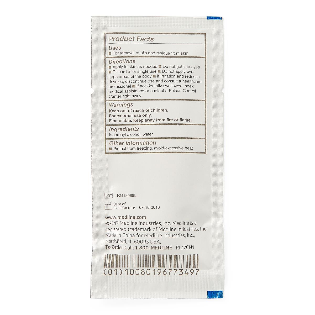 Medline Sterile Triple-Pack Alcohol Swabsticks