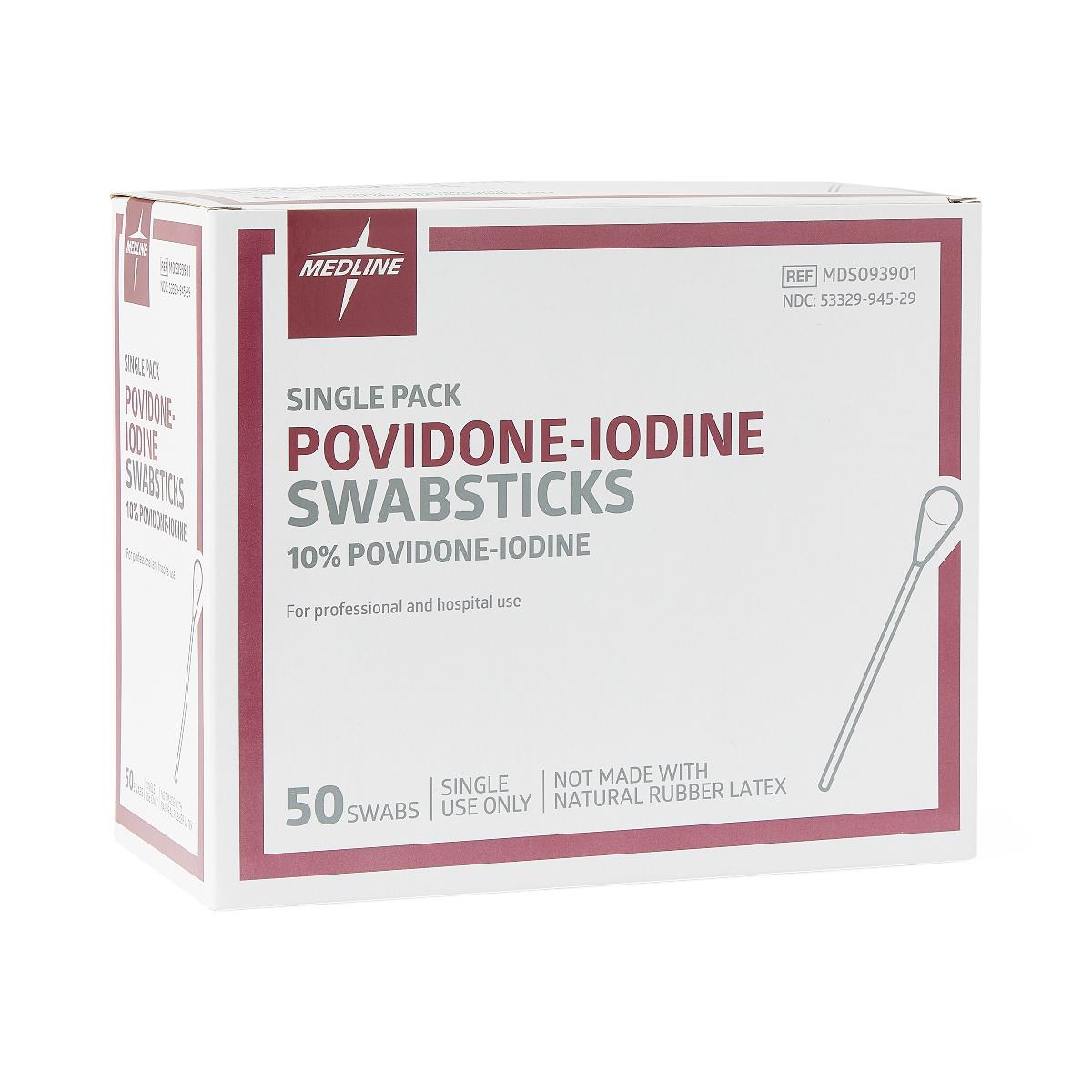 Medline Povidone-Iodine Swabsticks