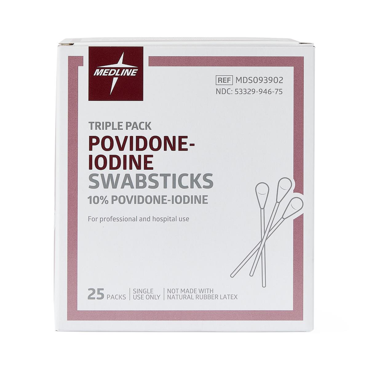 Medline Povidone-Iodine Swabsticks