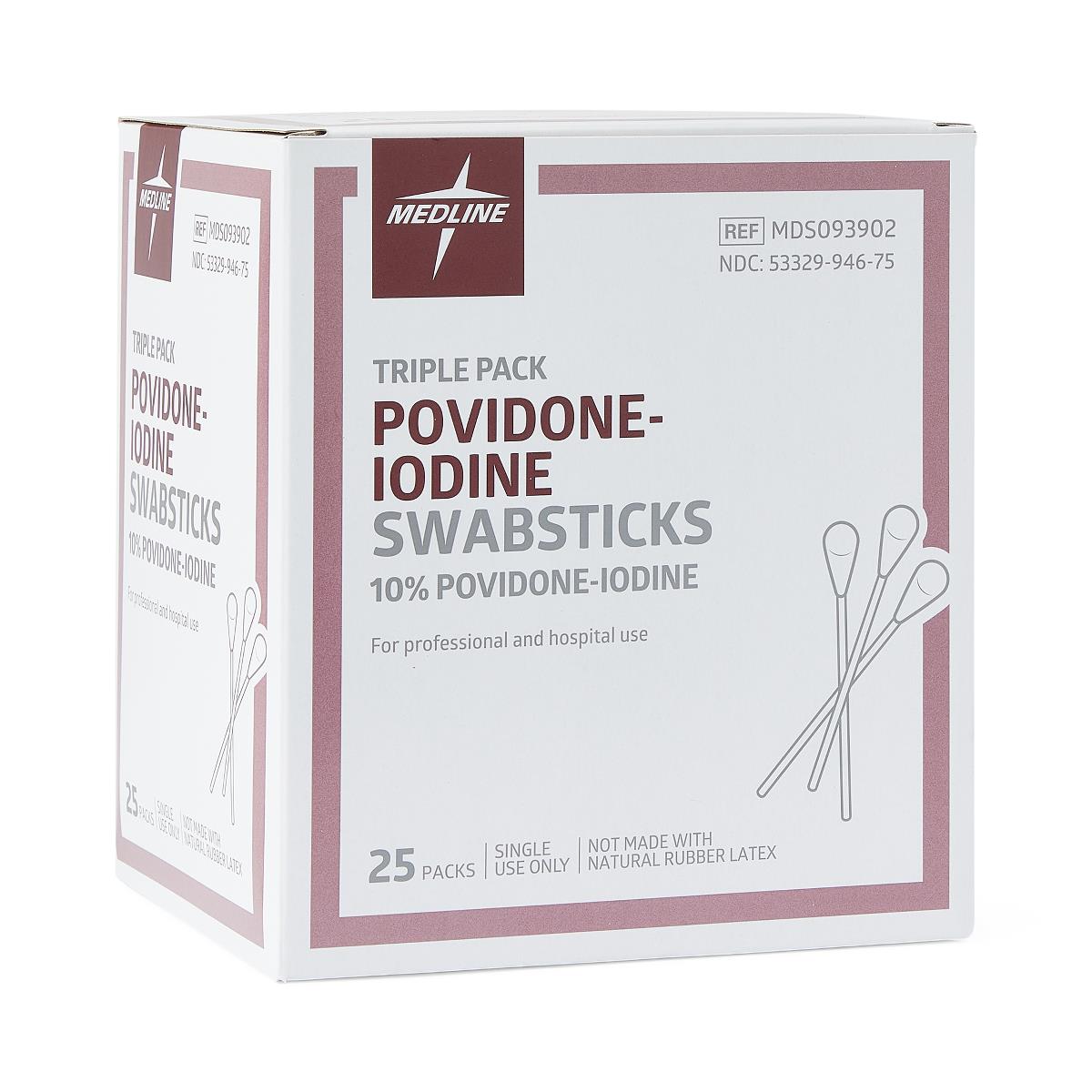 Medline Povidone-Iodine Swabsticks