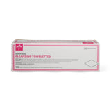 Medline Obstetrical Cleaning Towelettes, single towelette unfolded, highlighting material.