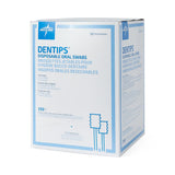 Medline Dentips untreated oral swab sticks, box contents.