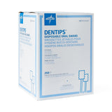 Medline Dentips untreated oral swab sticks, side view.
