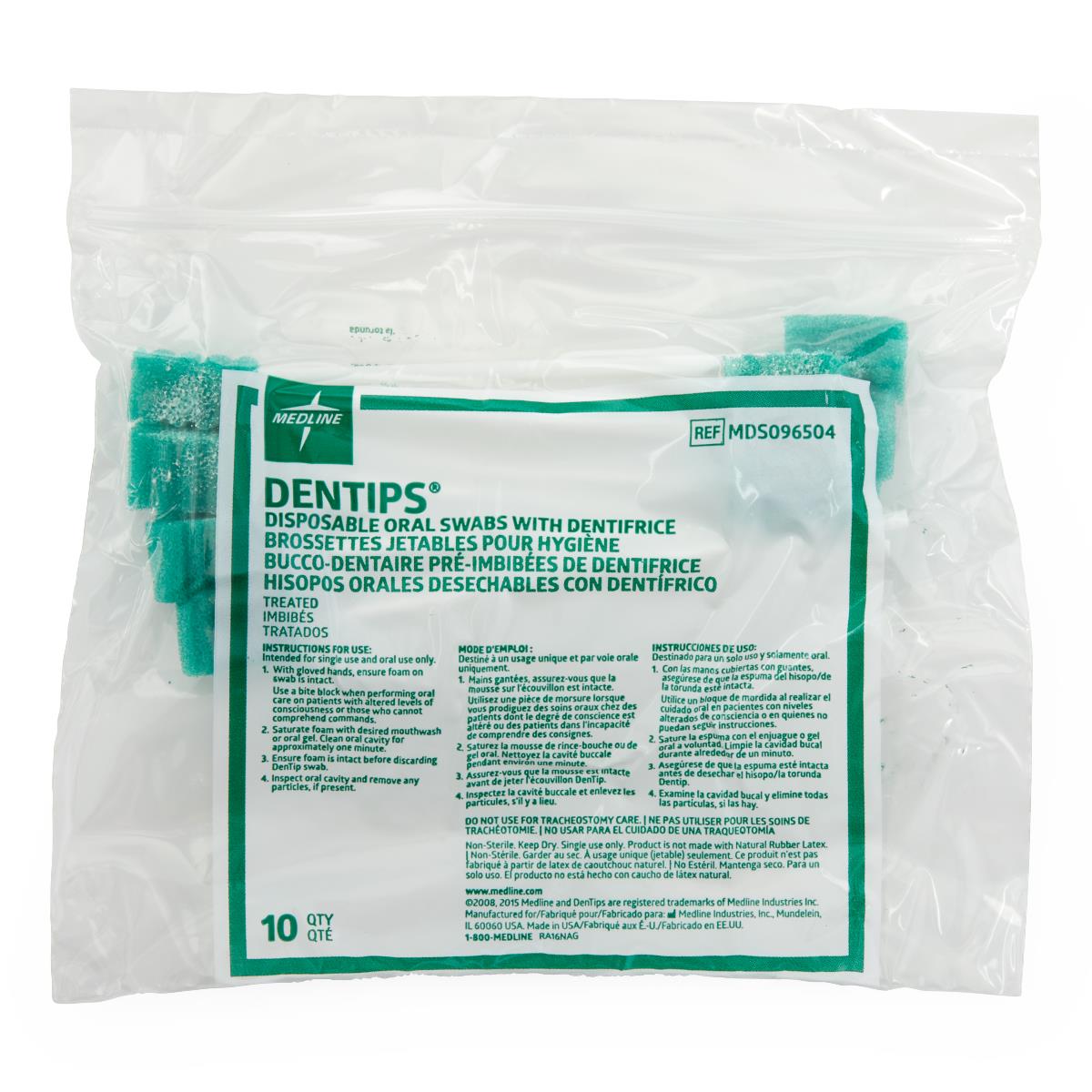 DenTips Treated and Untreated Oral Swabs