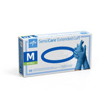 Sensicare Powder-free Nitrile Glove With 12" Extended Length Cuff Small Latex-free Blue