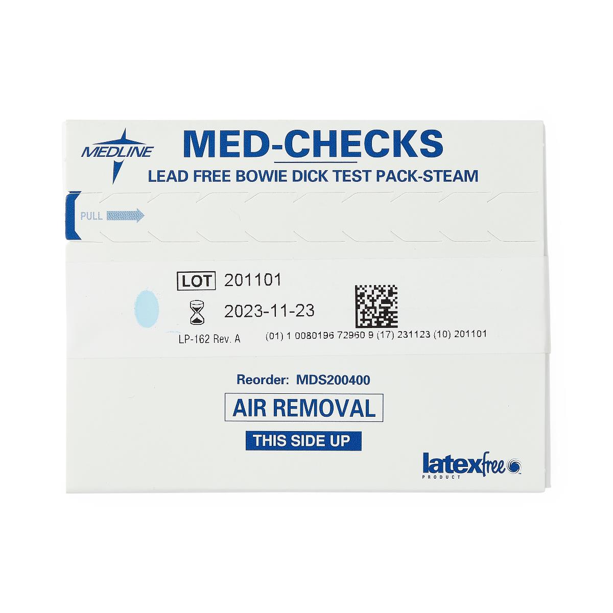 Medline Bowie Dick Surgical Instrument Sterilization Test Cards