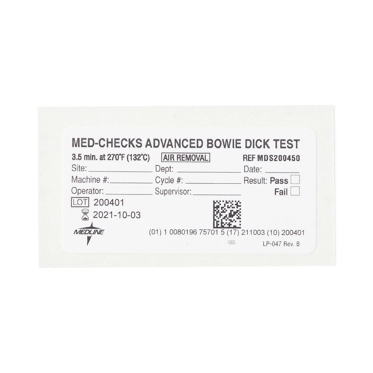 Bowie Dick Surgical Instrument Sterilization Test Cards - BeHope