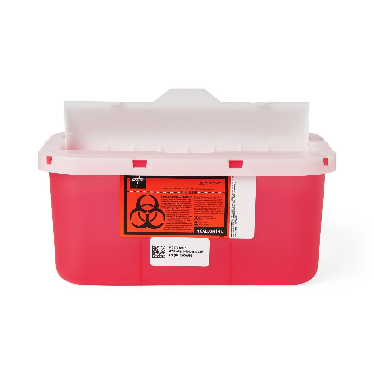Medline Biohazard Patient Room Sharps Disposal Containers