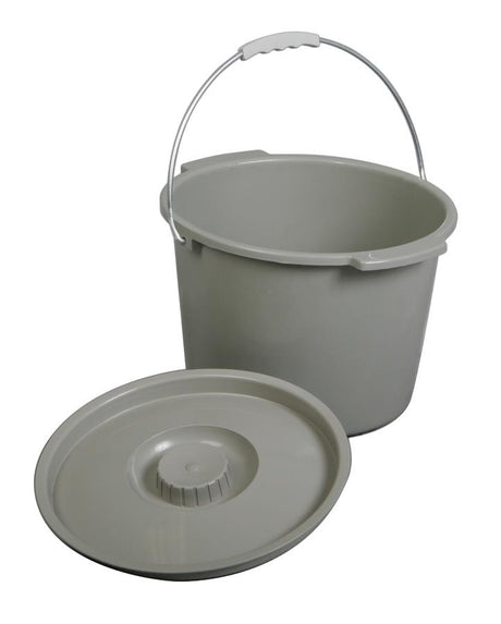 Medline Commode Buckets with Lid and Handle