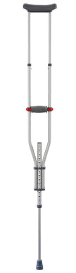 Medline Quick-Fit Aluminum Crutches with Red Dot Hand Grip - BeHope