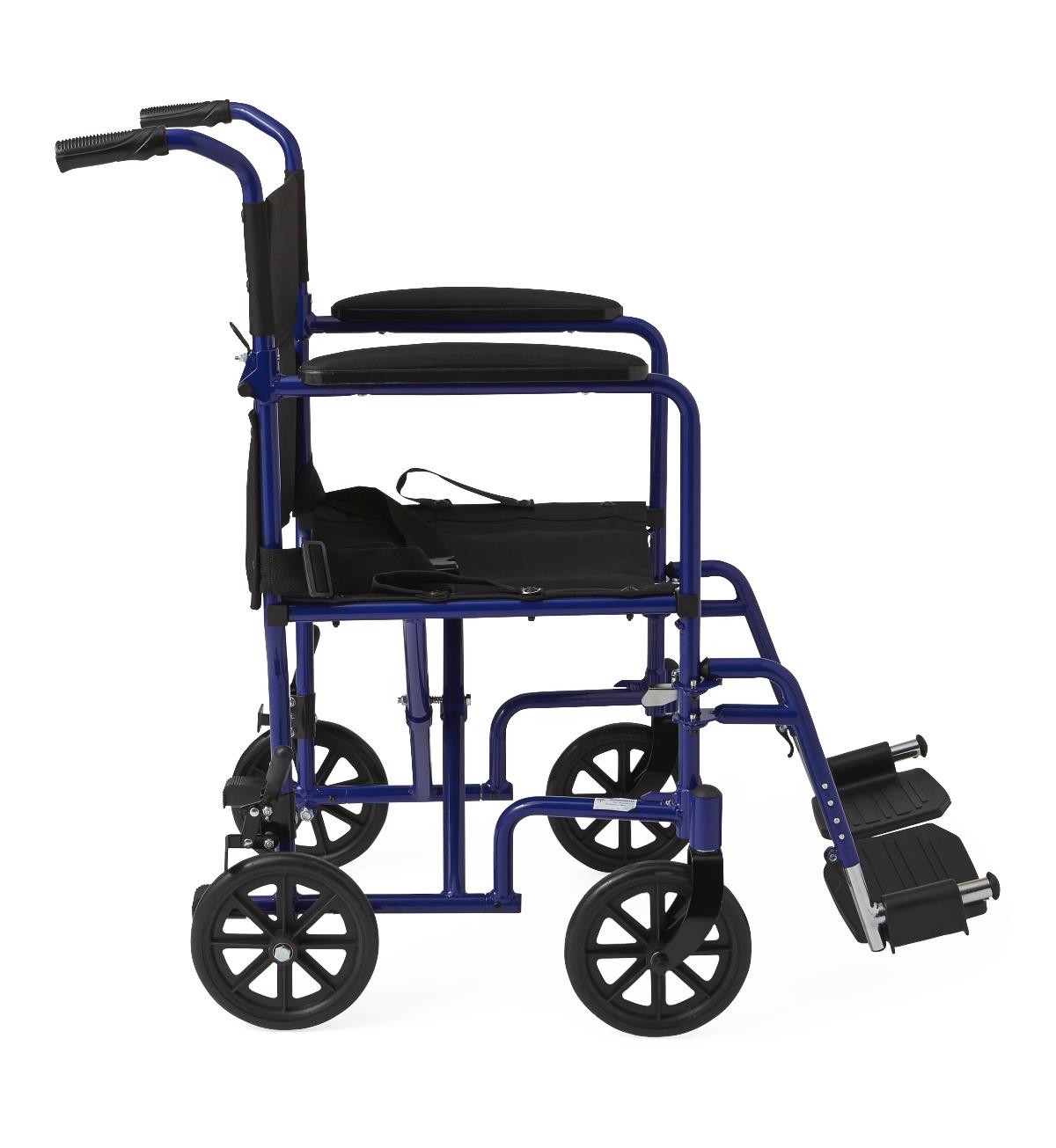 Medline Basic Aluminum Transport Chair with 8" Wheels