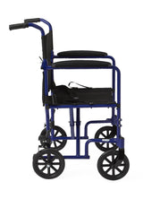 Medline Basic Aluminum Transport Chair with 8" Wheels