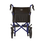 Aluminum basic transport chair, detail of the armrests.