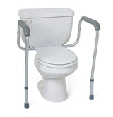 Medline Toilet Safety Rails, detailed view of the height-adjustable legs