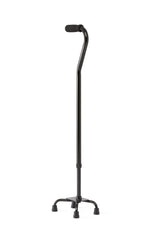 Ergonomic handle of the Medline Aluminum Quad Cane for comfortable grip.