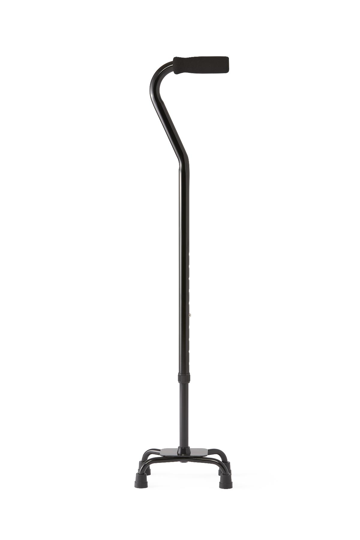 Medline Aluminum Quad Cane in use, providing support for walking.