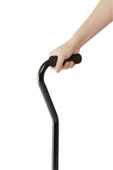 Medline Aluminum Quad Cane with a focus on its non-slip rubber tips.