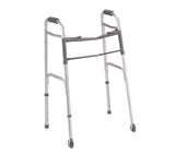 Medline Two-button Folding Walkers With 3" Wheels - BeHope