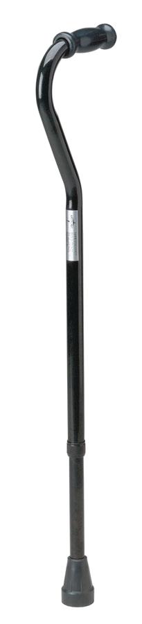Medline Steel Offset Handle Bariatric Cane, showing the handle and top shaft.