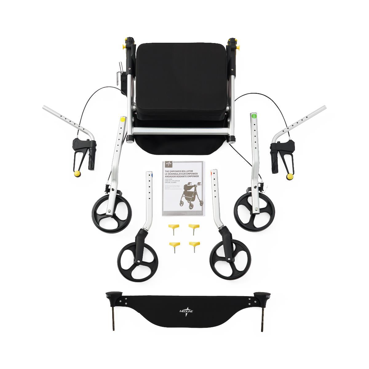 Medline Empower Rollator With 8in Wheels