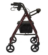 Medline Junior Rollator, rear view, showing handles and braking mechanism.
