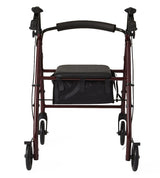 Medline Junior Rollator, side view, highlighting the 6-inch wheels and frame.