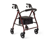 Medline Junior Rollator, folded for storage or transport, showing compact design.