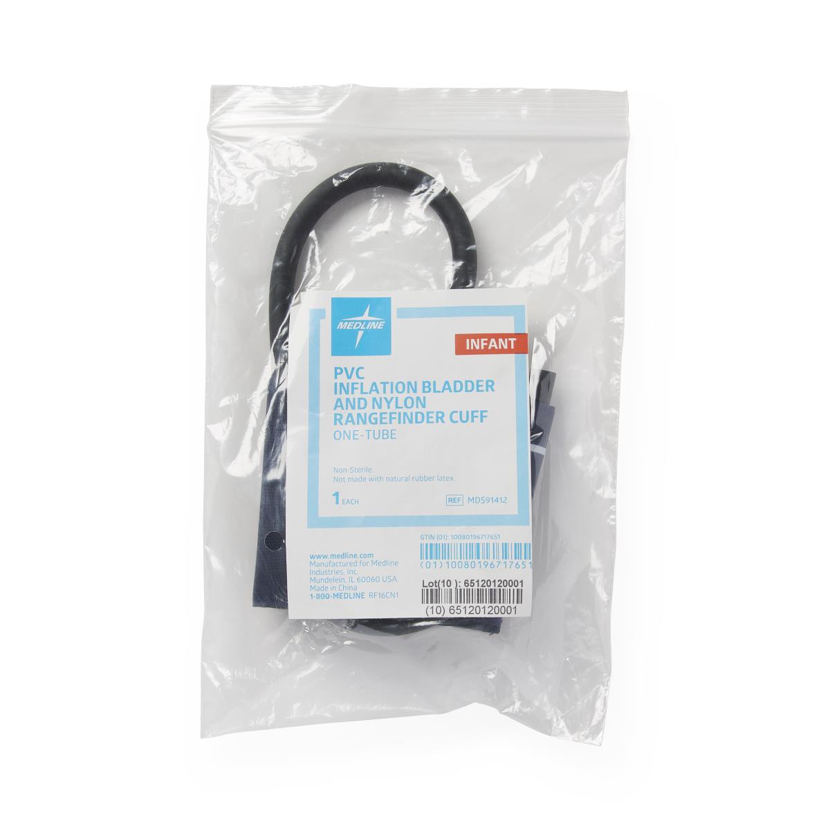 Medline 1-Tube Range Finder Blood Pressure Cuff with PVC Bladder