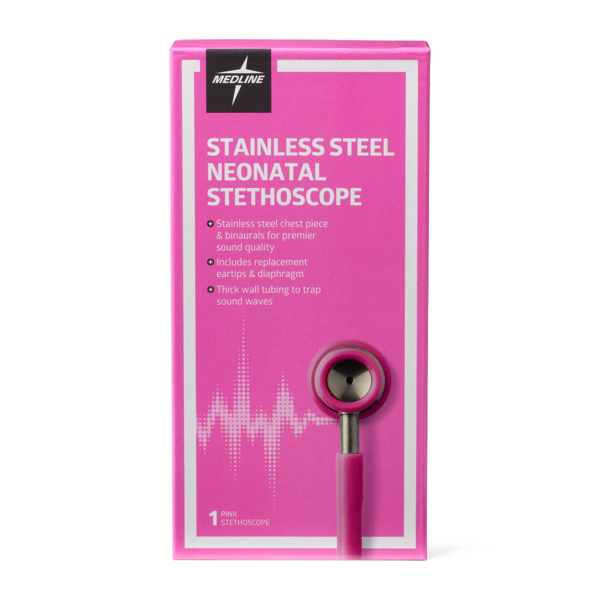 Medline Elite Stainless Steel Neonatal Stethoscopes