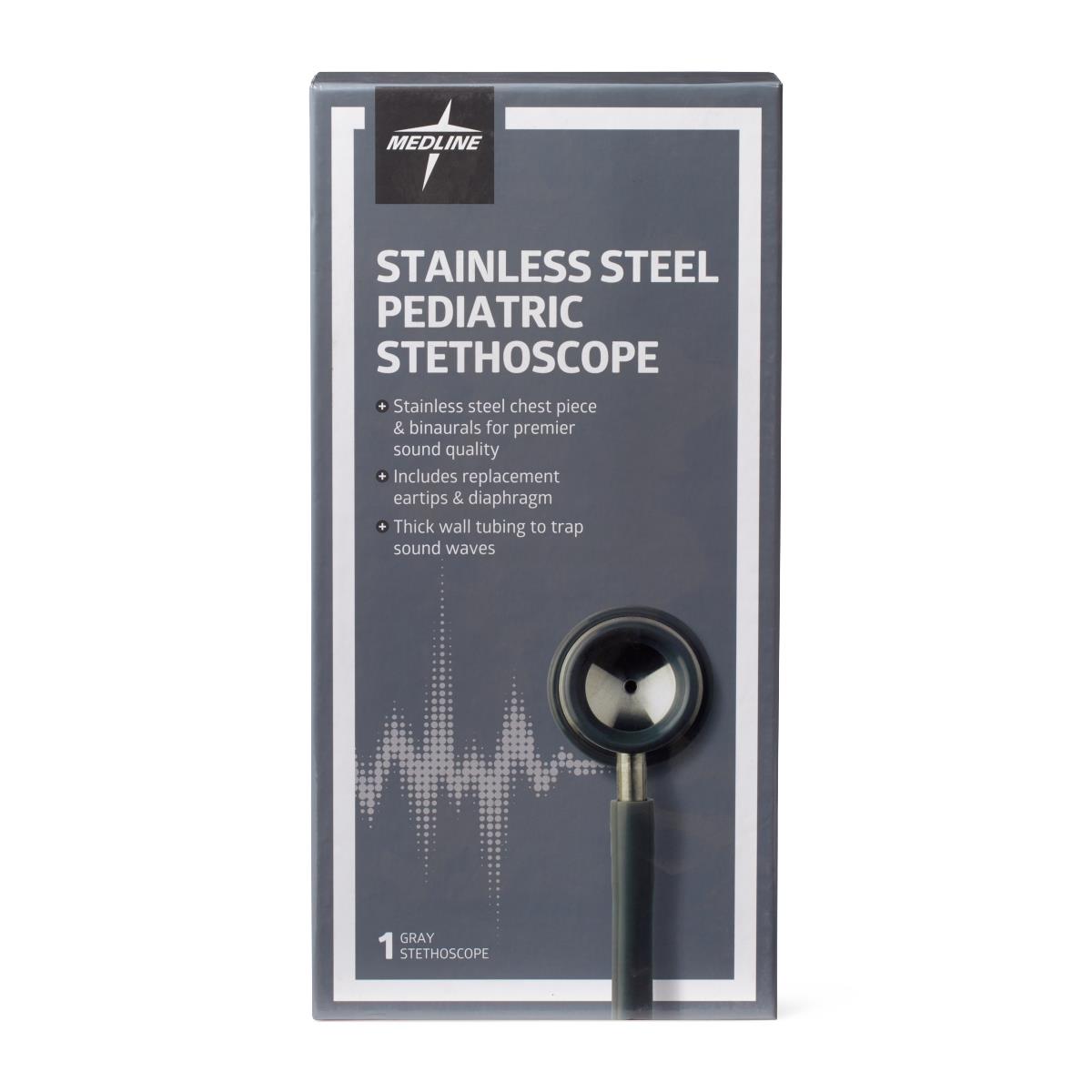 Medline Elite Stainless Steel Pediatric Stethoscopes
