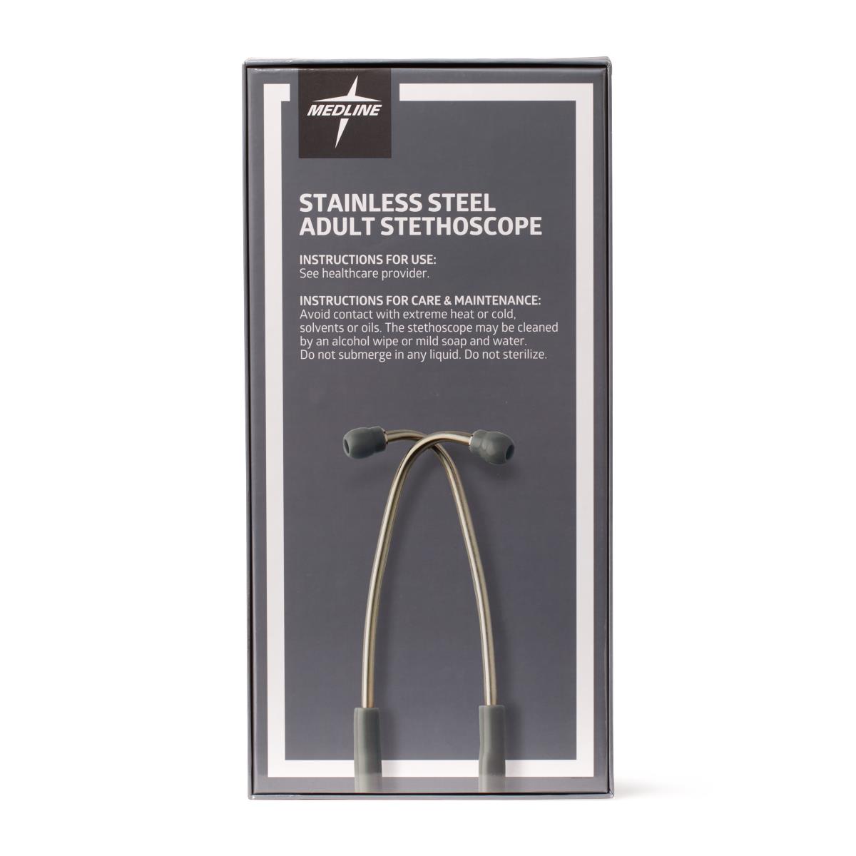 Medline Adult Stainless Steel Stethoscopes