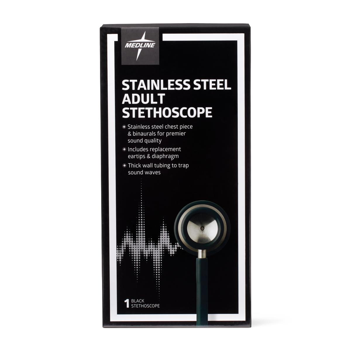 Medline Adult Stainless Steel Stethoscopes