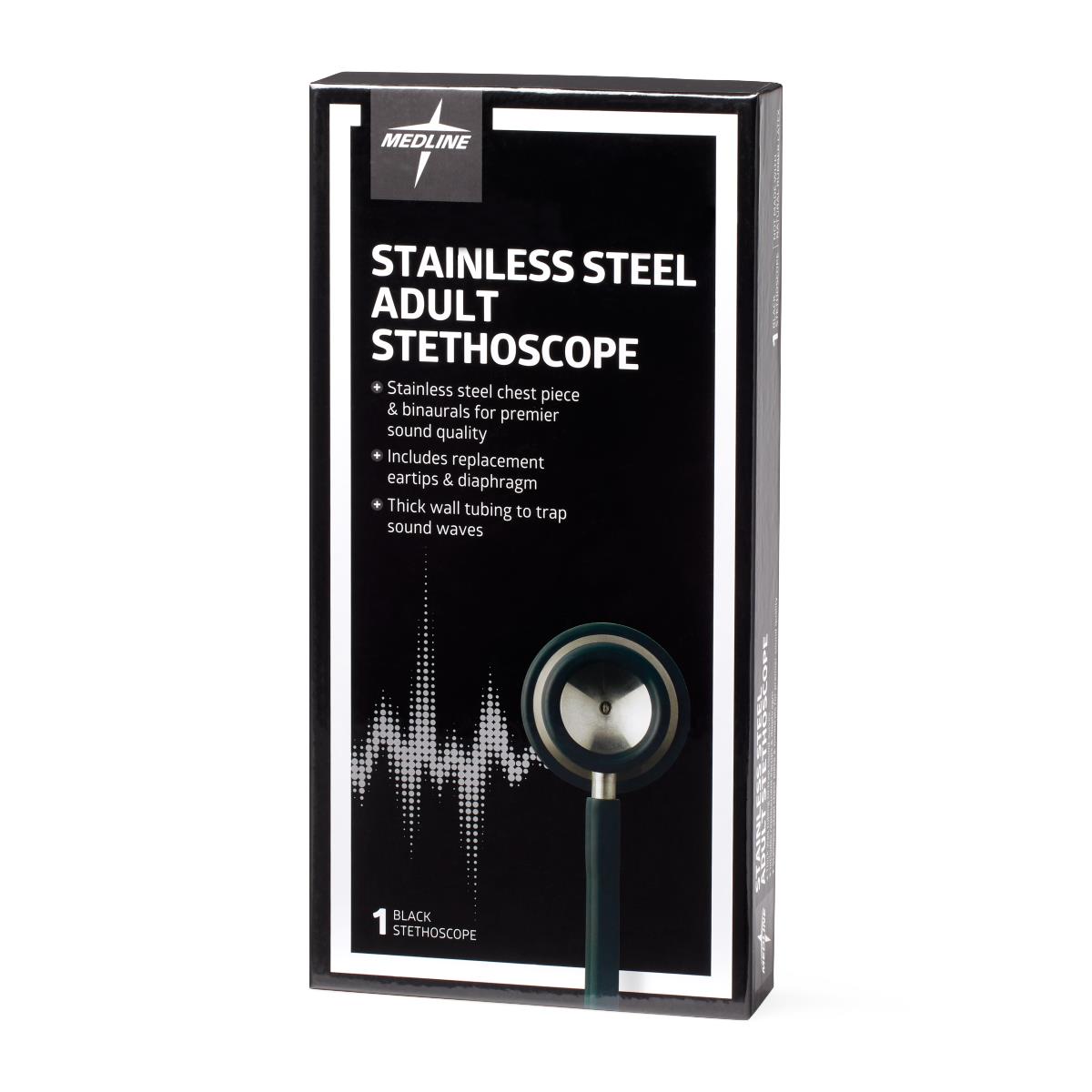 Medline Adult Stainless Steel Stethoscopes