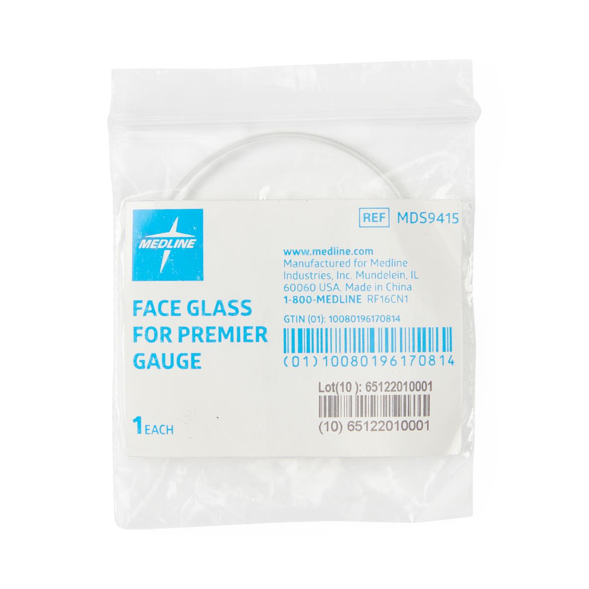 Medline Face Glass for Premier Aneroid Gauge